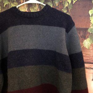 🧶American Eagle Outfitters Thick Stripped Sweater 100% Lambswool